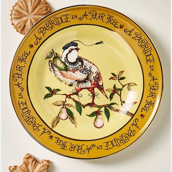 Phannapast Taychamaythakool 12 Days of Christmas Day 1 Stoneware Dessert‎ Plate - Picture 1 of 3